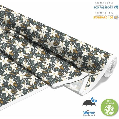 OUTDOOR DEKOSTOFFE OXFORD - Motiv Winterblumen I DX110