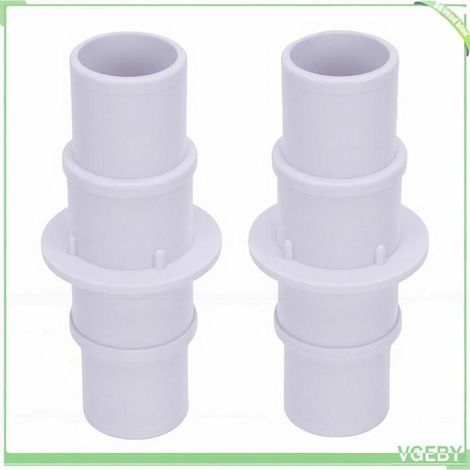 Adaptateur de tuyau de piscine - FAFEICY - 1-1/4" / 1/2" - PVC - Blanc - Lot 2 (1/4)