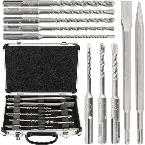 Set de Forets et Ciseaux SDS Plus 10 pièces (1/5)