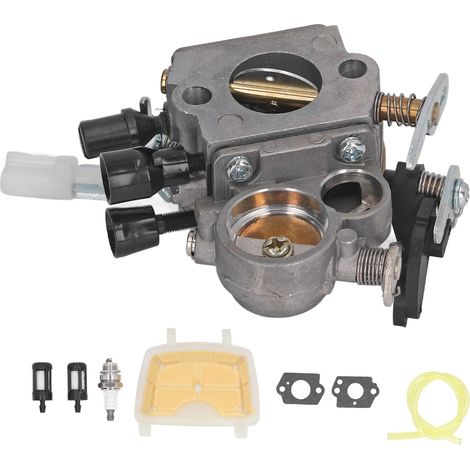 Carburateur de tronçonneuse et bougie d'allumage filtre en mousse Kit de joint de tuyau de carburant pour Stihl MS171 MS181 MS201 MS211 (1/5)