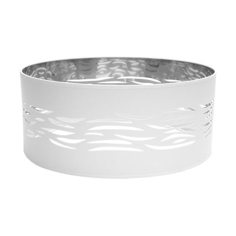 Paralume a sospensione Fog 1xe27 bianco-argento 50dx50dx20h