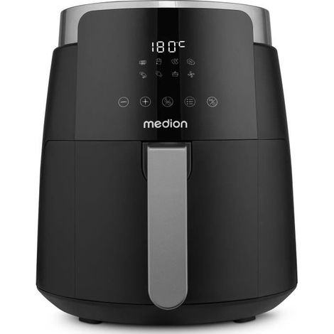 Friteuse a air chaud - MEDION - MD13030 - Acier inoxydable - 4,7 L - Digitale - Airfryer - 1500 W - 60 min - Jusqu'a 200°C - No (1/5)