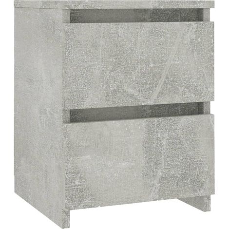 Maison Exclusive - Comodino Grigio Cemento 30x30x40 cm in Legno Multistrato