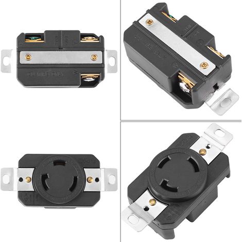 Amerikanischer dreipoliger Generatorstecker mit Verriegelungsschutz, 30 A, 125 V, L5-30R (1/5)