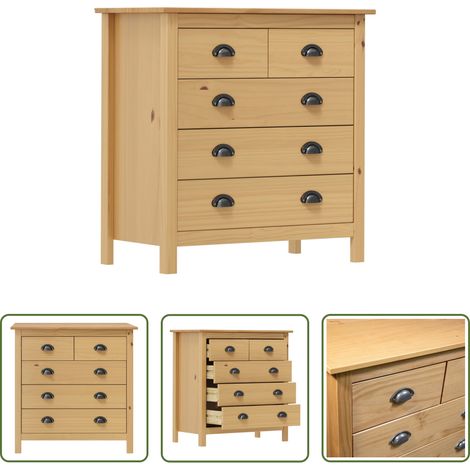 vidaXL Kiefer -  Sideboard Hill 79x40x80 cm Massivholz Kiefer (1/5)