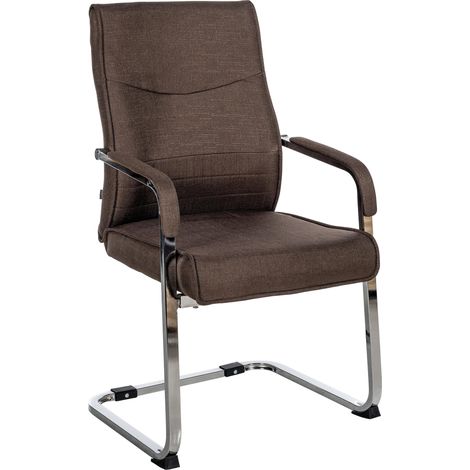 Esszimmerstuhl Hobart braun Stoff