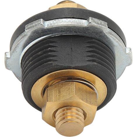 Connecteur de borne de batterie 3/8 po à travers le goujon, borne de chargeur de batterie 250 A pour voiture, camping-car, bateau, yacht, noir (négatif) (1/5)