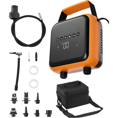 VEVOR Pompa per SUP ad Alta Pressione, Pompa ad Aria SUP a Doppio Stadio con Funzione di Spegnimento Automatico e Connettore per Auto a 12 V CC Ideale per Paddle Board Gonfiabili, Tende e Materassini