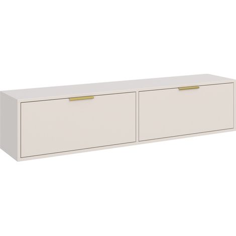 Selsey Vena – Mueble TV flotante 2 puertas – cachemira – 140 cm (1/5)