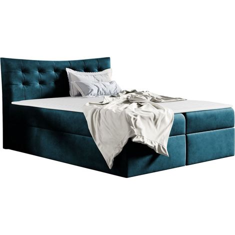 Lit boxspring Insula, Kronos 04, Continental, Unique, 120x200, Tissu, Disponible, 124x213x125cm (1/5)