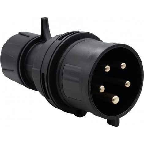 Netzstecker 32A/5P 380V-415V /FE/ IP44 schwarz F7.0160