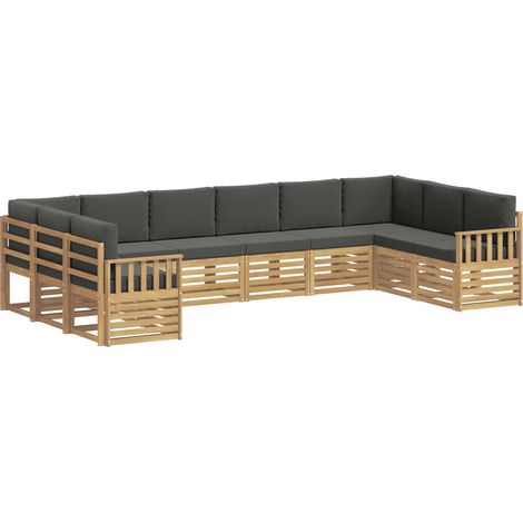 Outdoor-Sofagarnitur 7 Stk. Weiß und Anthrazit Polyester vidaXL (1/5)