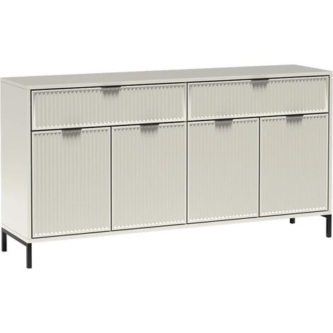 AX LIVING Berlinette 1 Kaschmir Kommode beige mit Schubladen, 165,3 cm