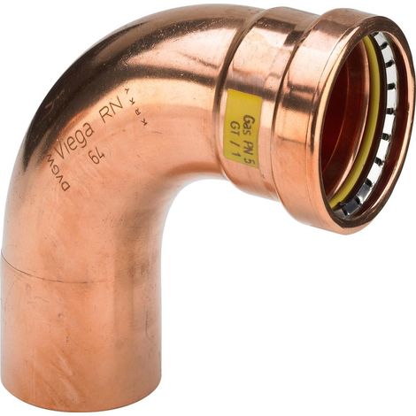 Viega Profipress G XL-Codo 90 grados, d 64,0mm cobre Modelo 2616.1XL, 577926