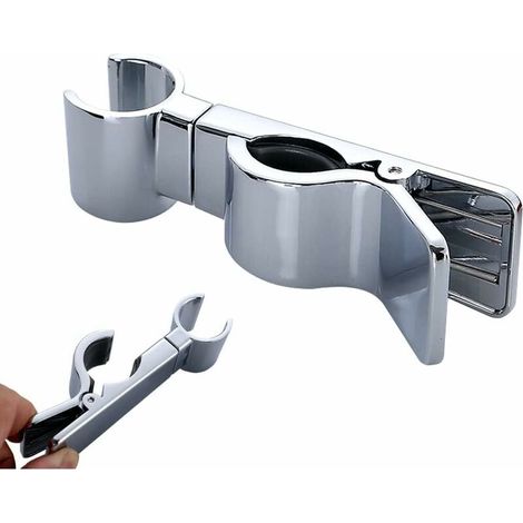 Supporto Doccia, Staffa Supporto Doccia, Supporto Doccia Saliscendi, Supporto Doccetta, 18-25 mm Supporto Soffione Doccia, Metallo, Ruotabile, Regolabile, per Barra con Finitura Cromata