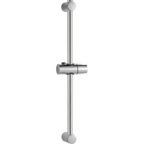 Barre de douche 70cm chromée réglable avec support douchette et flexible 1.6m (1/5)