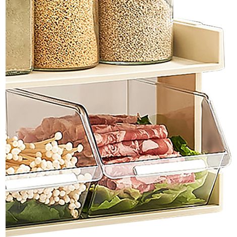 Étagère de rangement pour légumes de cuisine à plusieurs niveaux, plateau de rangement pour épices, aliments préparés, plats mijotés, 2 niveaux (1/5)