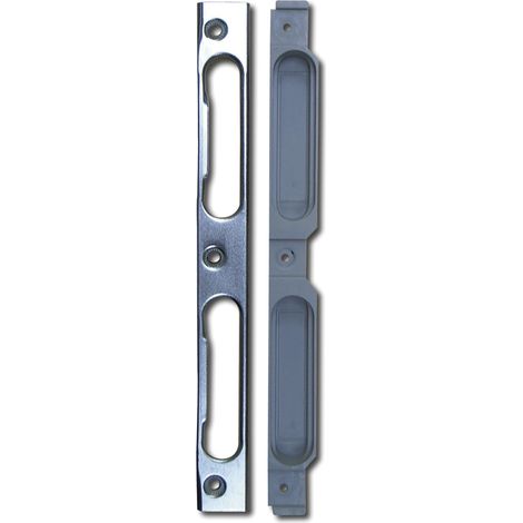 Schließblech U-Form m. PVC-Einlage 190 x 20 x 0,75 mm, rund, verzinkt silber