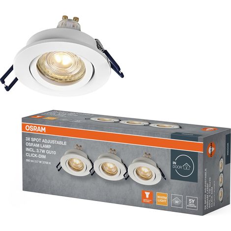 Spot Set Spot LED encastrable DIM Flexible 3,7 W Blanc, 2 700 K Blanc (1/3)