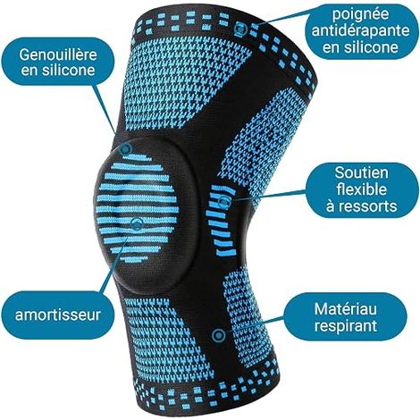Genouillère Sport Homme Femme, Genou Stabilisateur Latéraux (1/4)