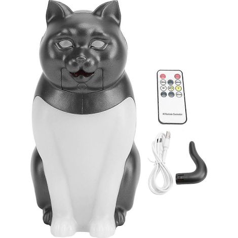 Veilleuse mignonne avec petite figurine de chat, lampe d'ambiance décorative pour chambre, table de chevet, salon, camping