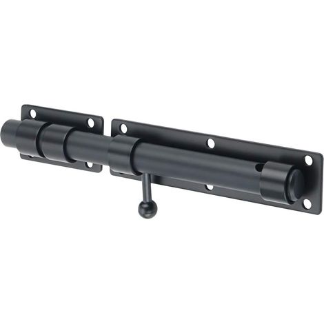 Serrure robuste pour porte coulissante avec pêne dormant et trou pour cadenas, longueur 230 mm, diamètre de la tige 19 mm