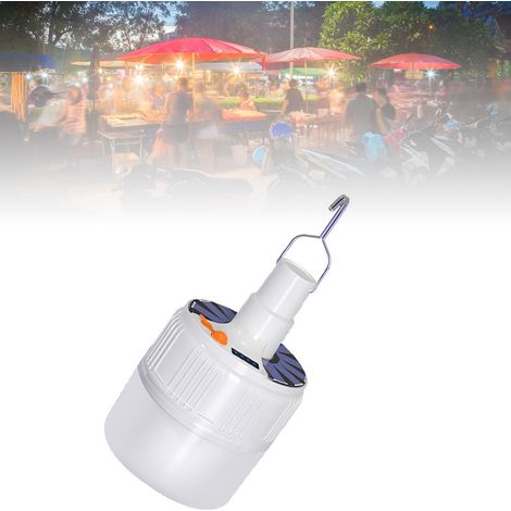 Ampoule LED solaire rechargeable avec télécommande, idéale pour les marchés nocturnes et le camping. (1/5)