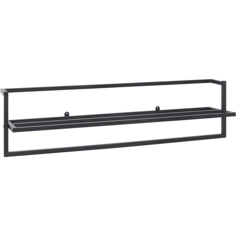 Porte-serviettes Noir 95x25x22 cm Fer CFW73976 (1/5)