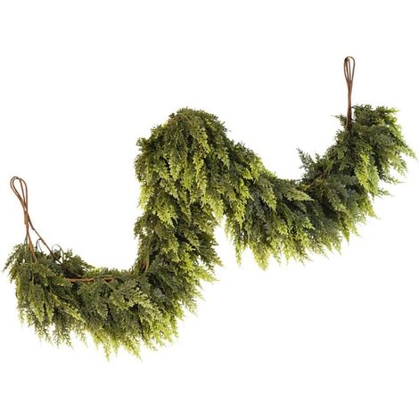 Couronne de sapin artificiel réaliste en PVC flexible pour intérieur ou extérieur - Décoration murale de Noël - Couronne de cèdre artificiel réaliste avec branche flexible (1/5)