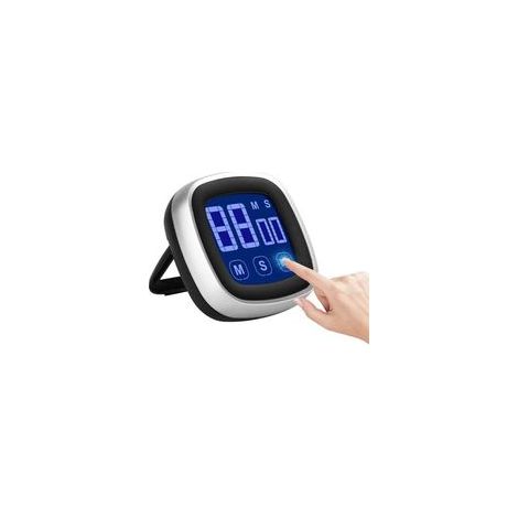 Minuterie de cuisine numérique avec compte à rebours, chronomètre, minuterie magnétique avec alarme puissante et grand écran LED rétroéclairé (1/4)