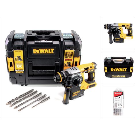DeWALT DCH 273 NT Martillo electroneumático a batería XR SDS-Plus 18V en maletín TSTAK + Juego de brocas - Sin batería, sin cargador incluidos