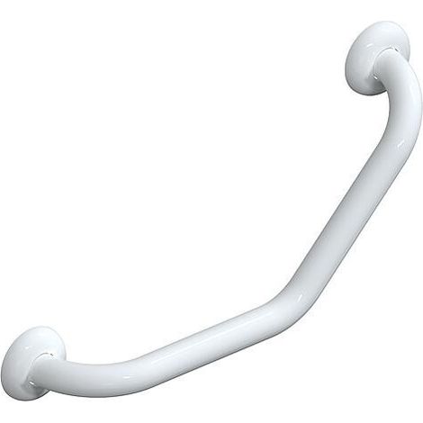 Poignée coudée Elida Classic 45° blanc brillant antibactérien LxHxP : 250x250x100mm