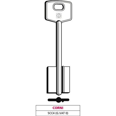 5PZ CHIAVE A DOPPIA MAPPA 5CC4 (G. VAT 0) CORNI