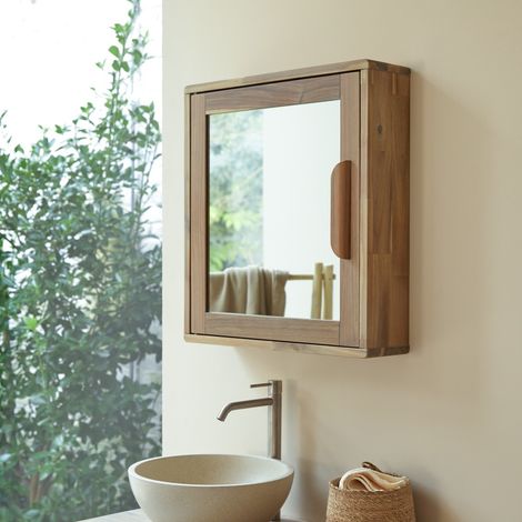 Armoire de toilette en bois d'acacia massif Lila (1/5)