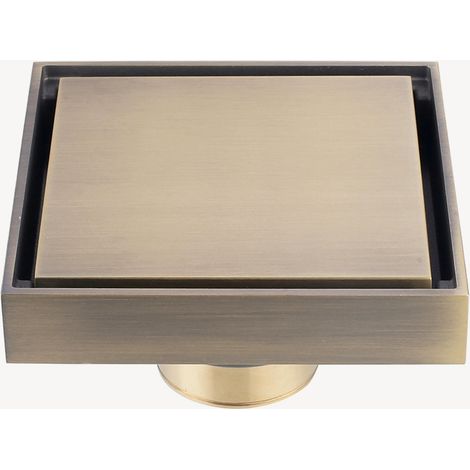Quadratischer Bodenablauf - Bronze