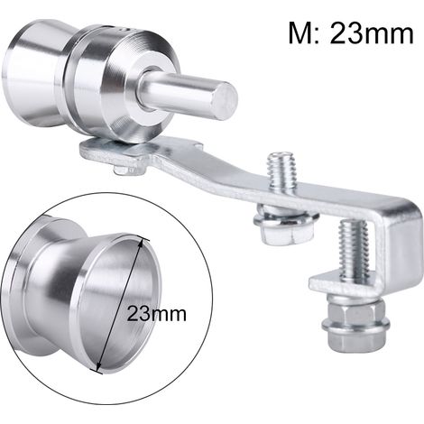 Sifflet d'échappement turbo argenté pour voiture, simulateur de valve de décharge, silencieux auto, accessoire sonore. (1/5)