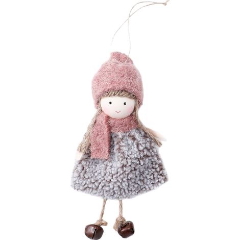 Adorable décoration en forme d'ange – Poupée ange en peluche – Ornement pour sapin de Noël (1/5)