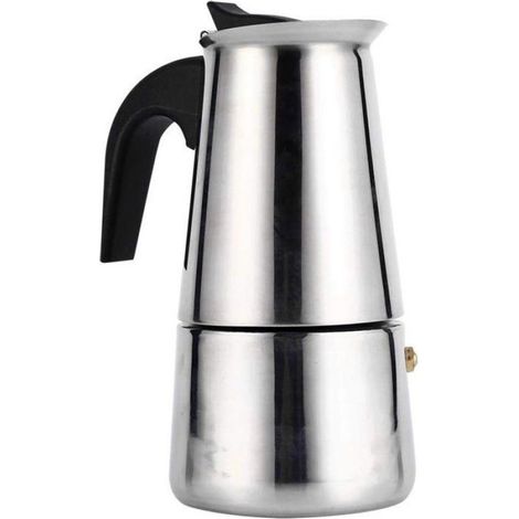 Cafetiere Italienne - Acier Inoxydable - 200 ml - Pour Cuisiniere Gaz Electrique Vitroceramique - 1 Unite (1/5)