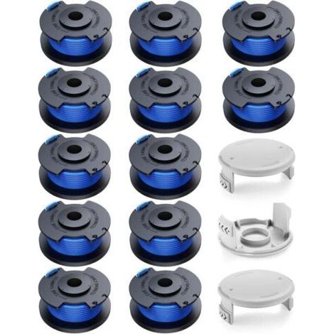 15 bobines de fil pour coupe-bordures Ryobi One+ - Diamètre 1,65 mm, longueur 3,4 m - Compatible AC14RL3A - Lot avec 12 bobines et 3 couvercles - Entretien facile de votre jardin. (1/4)