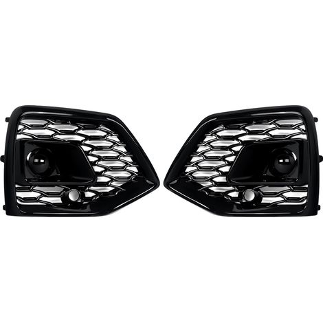 Copertura griglia fendinebbia, compatibile con Audi Q5 S-Line, in plastica ABS resistente, nero lucido (1/2)