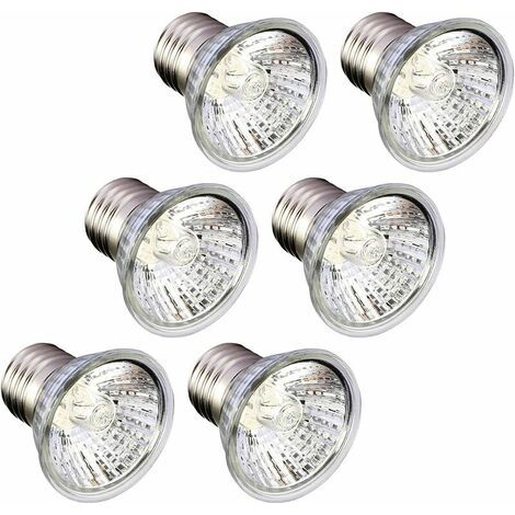 Lot de 6 ampoules UVA et UVB pour reptiles, 75 W, chauffantes et idéales pour les tortues, les lézards et les serpents. (1/4)