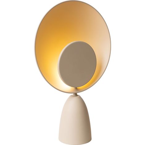 Lucide CASTAMAR Lampe de table Diam. 25,5 cm LED 1x8W 2100K Taupe (1/3)