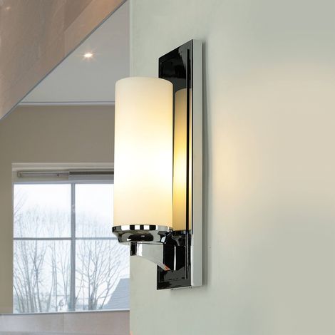 Wandlampe Weiß Chrom IP44 G9 3000 K 320 lm Glas Metall Modern Badezimmerleuchte (1/5)