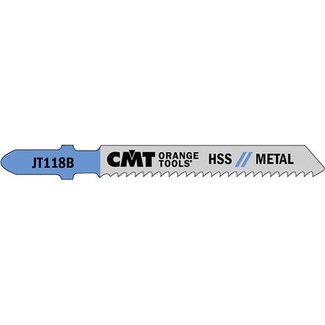 JT118B-5 5 LAMES POUR SCIE SAUTEUSE EN HSS POUR BOIS DROITE ET FIN 76X2X12TPI (1/2)