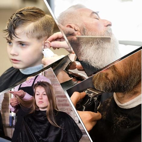 Grembiule - Grembiule da barba da uomo - con ventosa - Grembiule per la rasatura della barba - Impermeabile - Regolabarba - Avvolgimento antigraffio, per la rasatura e la rifinitura della barba a casa (1/4)