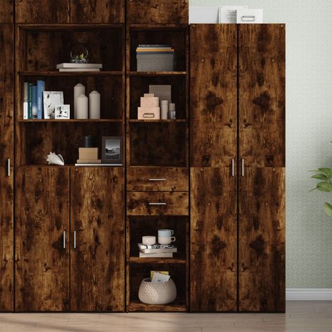 Highboard Räuchereiche 40x42,5x185 cm Holzwerkstoff (1/5)