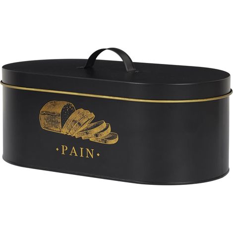 BOITE METAL NOIR ET DORE PAIN M6