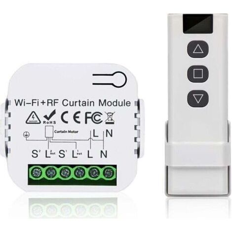 Kit de commande de volet roulant, commande du moteur de volet roulant, télécommande RF + module récepteur, portée jusqu'à 100 m, interrupteur pour volets roulants, stores, auvents