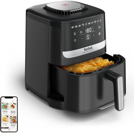 Tefal Easy Fry Silence EY5528E0 freidora Sencillo 5 L Independiente Freidora de aire caliente Negro, Acero inoxidable (1/2)