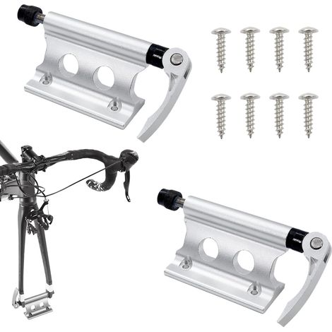 Lot de 2 supports de fourche de vélo en alliage d'aluminium pour VTT, porte-vélos de voiture, transport et voyages en plein air (1/5)